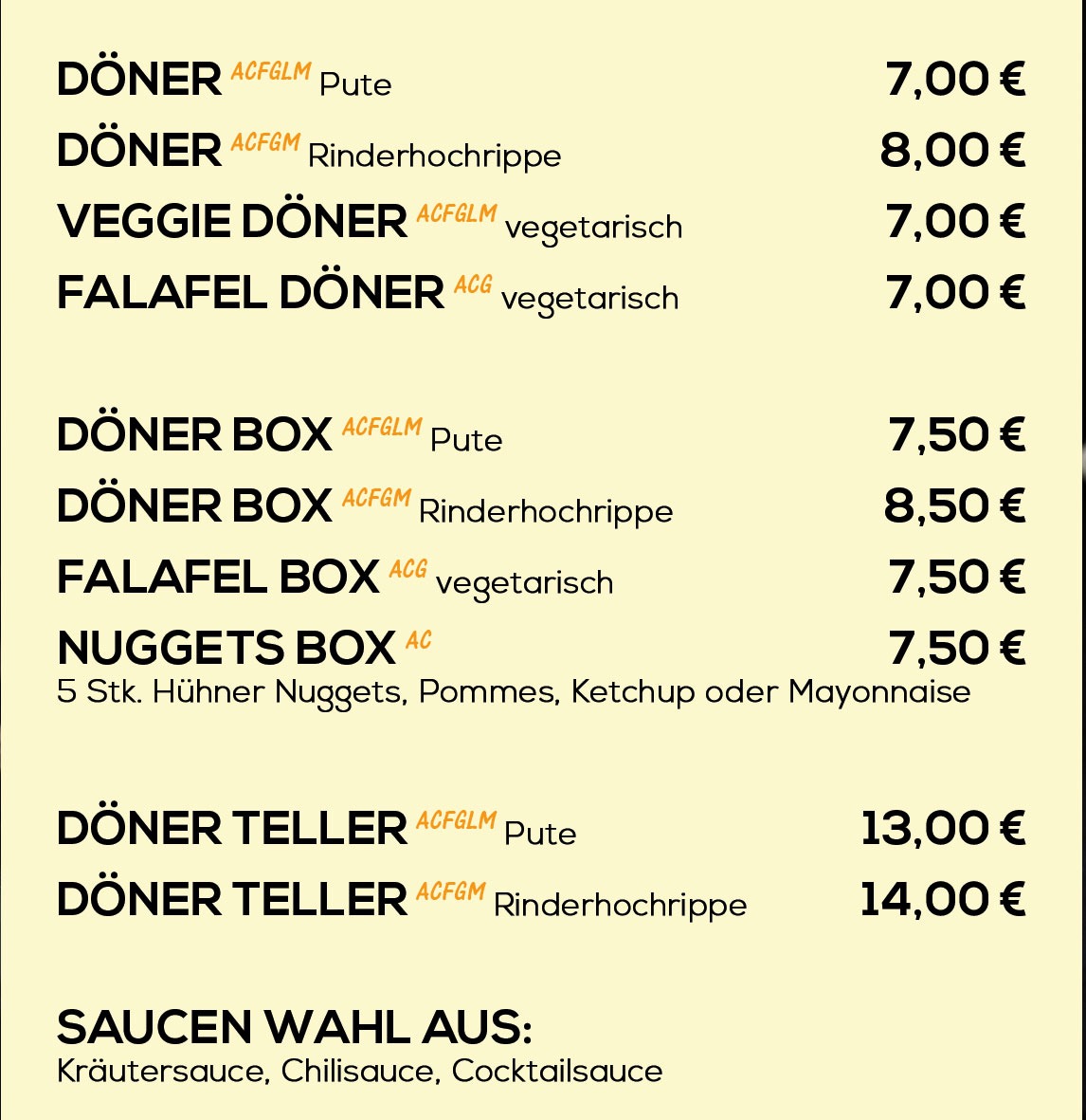 Dönerium Doner und Box Karte